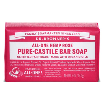 Dr Bronner Org Rose Soap Bar 140g