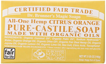 Dr Bronner Org Citrus Soap Bar 140g