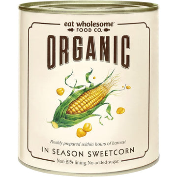Eat Wholesome Organic In Season Sweetcorn 340g - 12 Pack