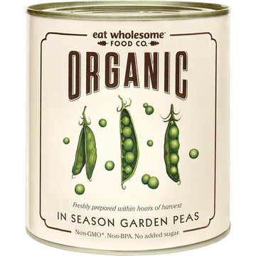 Eat Wholesome Organic In Season Garden Peas 340g - 12 Pack