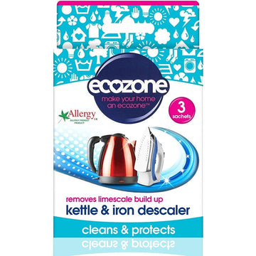 Ecozone Kettle & Iron Descaler 60g 3 sachets - 3 Pack