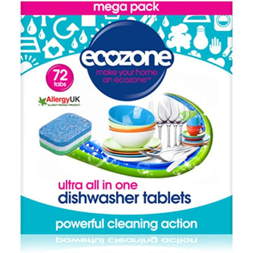 Ecozone All in one Ultra Dishwasher Tablets - 72 Tablets