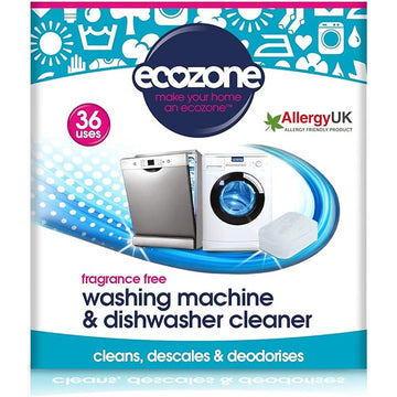Ecozone Washing Machine & Dishwasher Cleaner Frag Free - 36 Tabs
