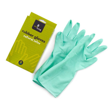 Ecoliving Ecoliving Natural Latex Rubber Gloves - Small - 1 Pair  - 2 Pack