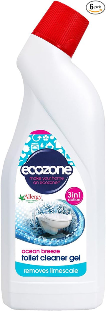 Ecozone 3 in 1 Toilet Cleaner Ocean Breeze 750ml  - 6 Pack
