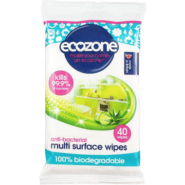 Ecozone Anti-bac Multi Surface Wipes (40 wipes)
