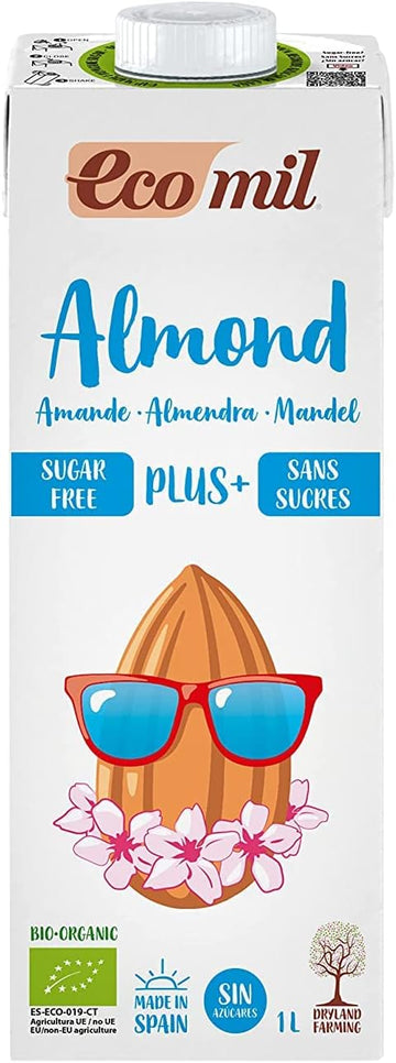 Ecomil Organic Almond Plus No Sugar Drink 1L  - 6 Pack