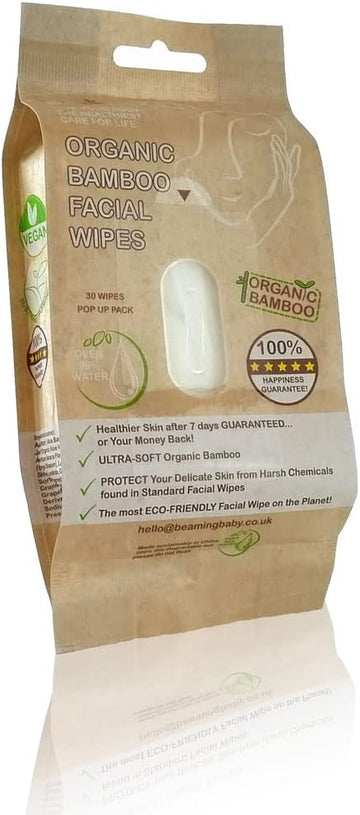 Ecopeach Organic Bamboo Facial Cleansing Wipes (30 wipes)  - 2 Pack