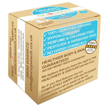 Ecopeach Organic Cotton Day Time Pads (10 pads) - 2 Pack