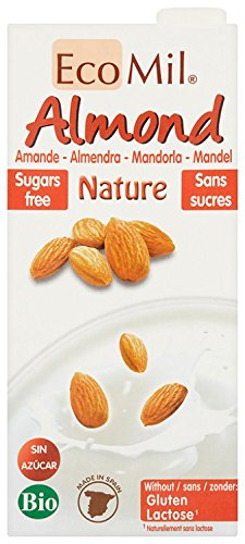 Ecomil Organic Almond Drink 6% Sugar Free 1L - 6 Pack