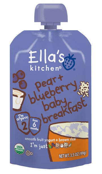 Ellas Kitchen Baby Brekkie - Blueberry & Pear 100g - 6 Pack