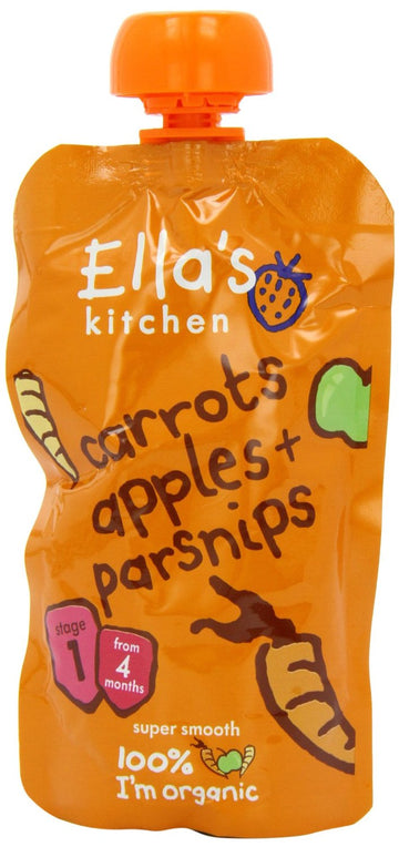 Ellas Kitchen Stage 1 Carrots Apples & Parsnips 120g - 7 Pack