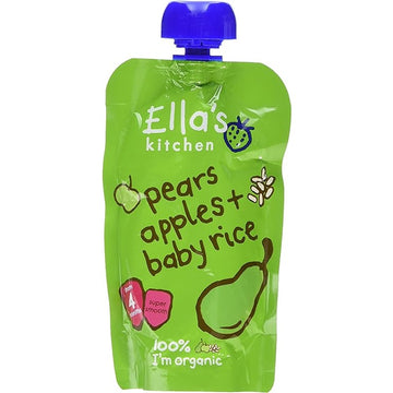 Ellas Kitchen Stage 1 Baby Rice - Pear & Apple 120g - 7 Pack