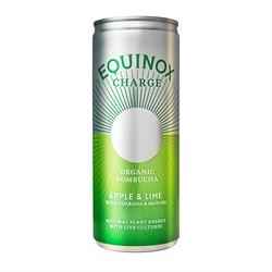 Equinox Kombucha Charge Organic Kombucha Energy with apple and lime  - 4 Pack