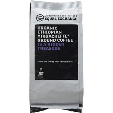 Equal Exchange Ethiopian Yirgecheffe Roast & Ground Coffee 227g