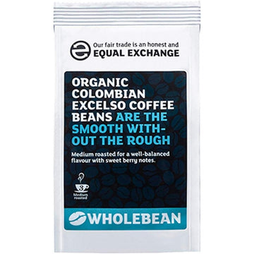 Equal Exchange Org & Fair Trade Colombian Excelso Coffee Beans 227g