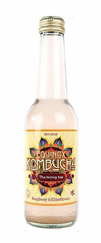 Equinox Organic Kombucha Raspberry & Elderflower Soft Drink 275ml - 6 Pack