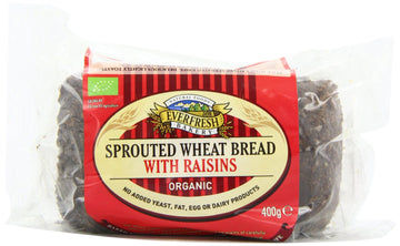 Everfresh Natural Foods Organic Sprouted Wheat Raisin Bread  400g