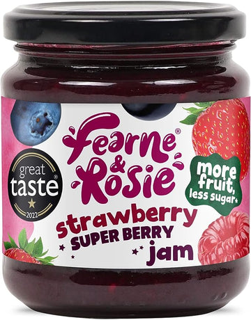 Fearne and Rosie Reduced Sugar Strawberry Superberry Jam 300g  - 6 Pack