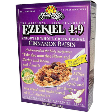 Ezekiel Sprouted Whole Grain Cereal Cinnamon & Raisin 454g