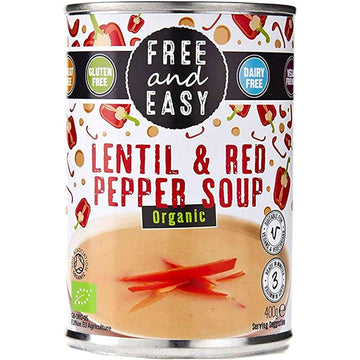Free & Easy Organic Lentil Red Pepper Soup 400g