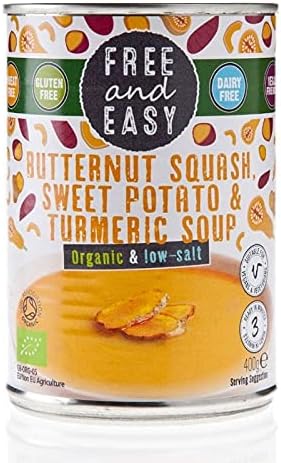 Free & Easy Butternut Squash Sweet Potato & Turmeric Soup 400g - 3 Pack