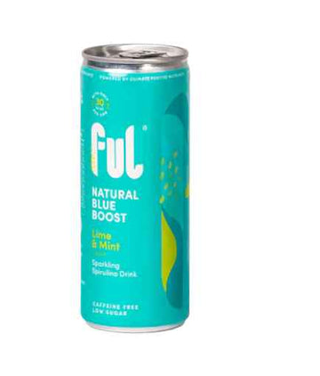 Ful FUL Lime & Mint Sparkling Spirulina Drink  - 12 Pack