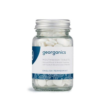 Georganics Mouthwash Tablets - Peppermint 180 Tablets - 2 Pack