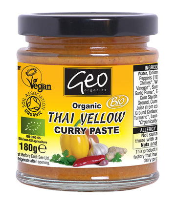 Georganics Pastes - Organic Thai Yellow Curry Paste 180g - 2 Pack