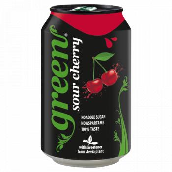 Green Cola Green Sour Cherry Can 330ml - 24 Pack