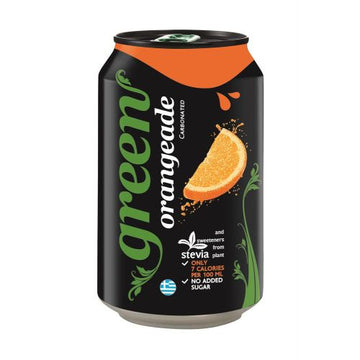 Green Cola Green Orangeade Can 330ml - 24 Pack