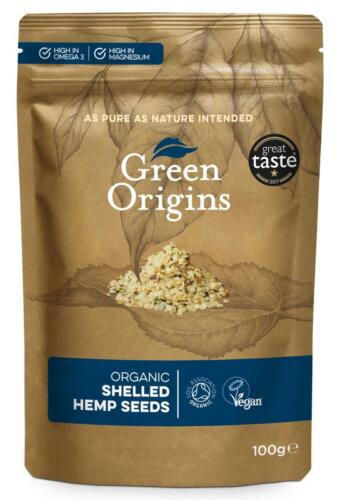 Green Origins Organic Shelled Hemp Seeds (Raw) 100g