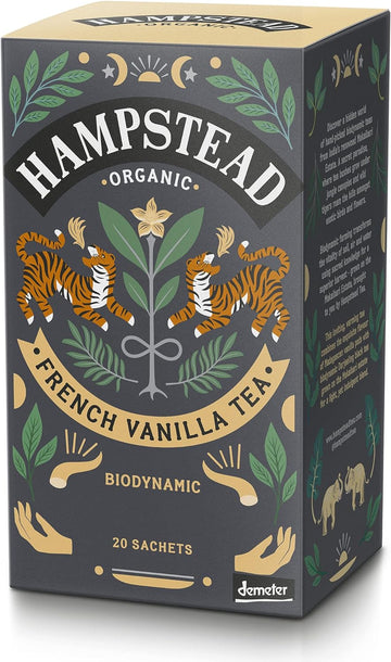 Hampstead Tea Organic Biodynamic French Vanilla Tea Bags 2g (40g) - 4 Pack