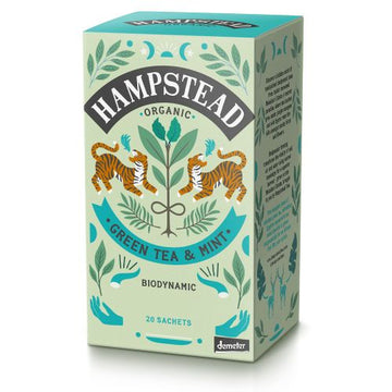 Hampstead Tea Organic Demeter Mint Green 20 Bag - 4 Pack
