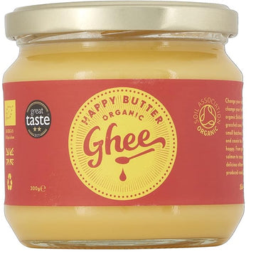 Happy Butter Artisan Organic UK Ghee 300g Jar