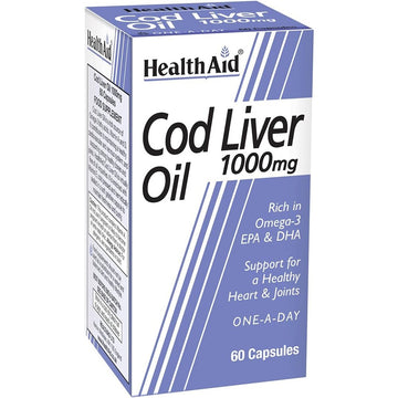 HealthAid Cod Liver Oil 1000mg - 60 Capsules