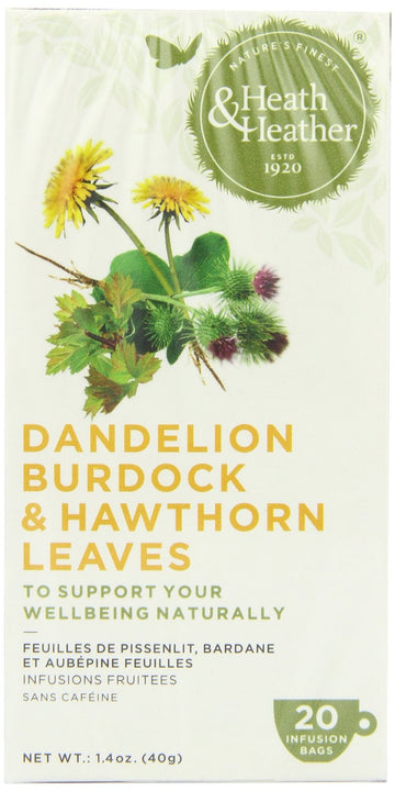 Heath And Heather Organic Dandelion, Burdock & Hawthorn 20 Bag