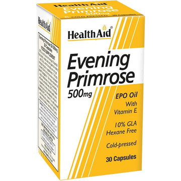 HealthAid Evening Primrose Oil 500mg + Vitamin E Capsules 30's