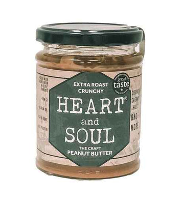 Heart and Soul Extra Roast Crunchy Peanut Butter, 280g Jar