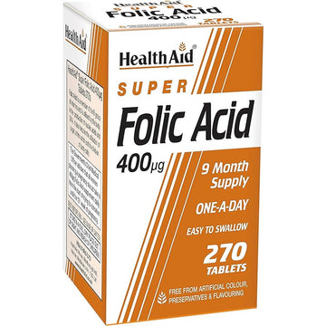 HealthAid Folic Acid 400ug (9 month supply)  Tablets  270's