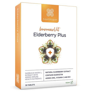 Healthspan ImmunoVit Elderberry Plus 30 Tablets