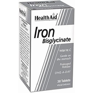 HealthAid Iron Bisglycinate (Iron with Vitamin C)  Tablets 30's