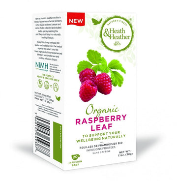 Heath And Heather Organic Raspberry Leaf ST&E 20 Bag