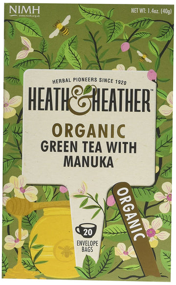 Heath And Heather Organic Green Tea & Manuka Honey 20 bags