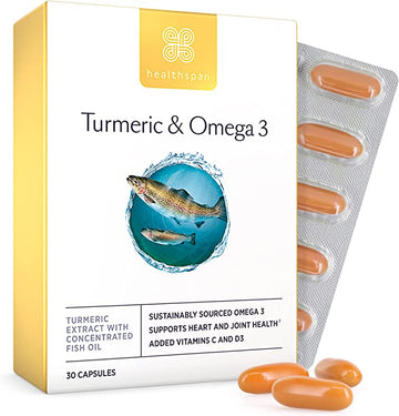 Healthspan Turmeric & Omega 3 30 Capsules
