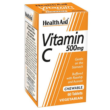 HealthAid Vitamin C 500mg  - Chewable (Orange Flavour) - 60 Tablets