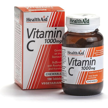 HealthAid Vitamin C 1000mg Chewable (Orange Flavour) - 60 Tablets