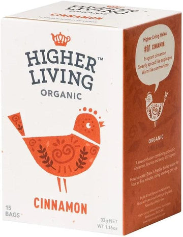 Higher Living Cinnamon Organic Herbal Infusion - 15 bags - 4 Pack
