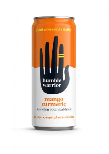 Humble Warrior Mango Turmeric sparkling 250mL can - 12 Pack