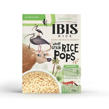 Ibis Rice Organic Wholegrain Rice Pops Original 275g - 6 Pack